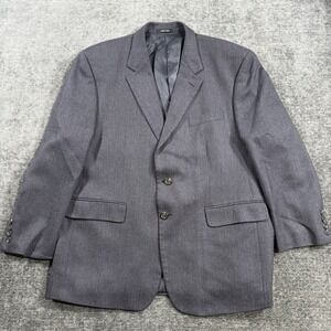 Lauren Ralph Lauren Blazer Mens 44S Gray 100% Lambswool Coat Preppy Business